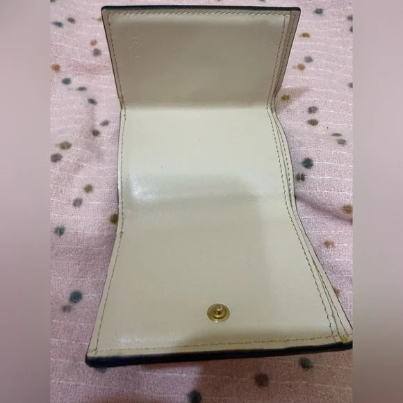 FENDI MICRO TRIFOLD Leather Micro Wallet AUTHENTIC - Picture 3 of 10